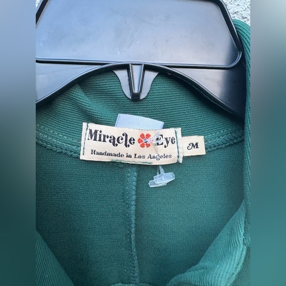 Miracle Eye Flower Power Jumpsuit in Evergreen vintage groovy 70s style - Picture 9 of 10